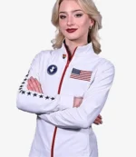 Milano Cortina 2026 Winter Olympics Save The Duck Team USA White Jacket For Unisex
