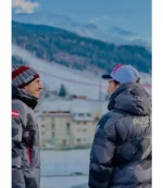 Milano Cortina 2026 Winter Olympics Ski Jumping Event Team Austria Grey Hooded Jacket For Unisex