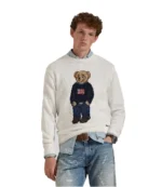 Ralph Lauren Polo Bear Cotton-Linen Sweater Winter Olympics 2026 For Unisex