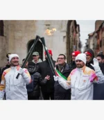 Snoop Dogg Milano Cortina 2026 Winter Olympics Torchbearer White Full-Zip Jacket For Men & Women