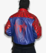 Supreme Spider Man Leather Jacket For Unisex