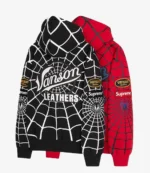 Supreme x Vanson Leathers Spiderman Zip Up Hoodie For Men & Women