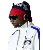 Winter Olympics 2026 Milano Cortina Snoop Dogg Team USA White Full-Zip Track Jacket For Unisex