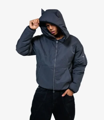 Unisex Vandy THE Pink x Alpha Industries Grey Hooded Animal Jacket