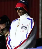 Winter Olympics 2026 Milano Cortina Snoop Dogg Team USA White Full-Zip Track Jacket