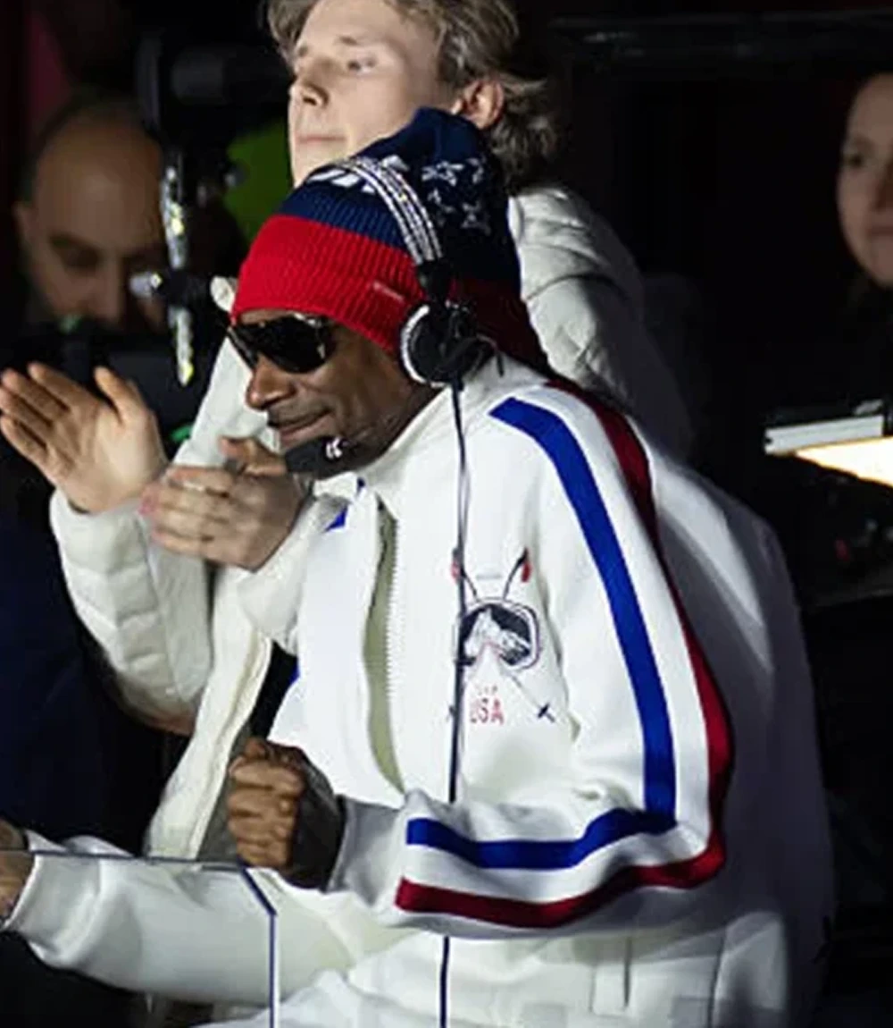 Winter Olympics 2026 Milano Cortina Snoop Dogg Team USA White Full-Zip Track Jacket Unisex Winter Olympics 2026 Milano Cortina Snoop Dogg Team USA White Full-Zip Track Jacket
