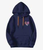 Unisex Worry Less Printed Blue Hoodie