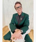 2026 Oscars Awards Robert Downey Jr Green Double Breasted Blazer