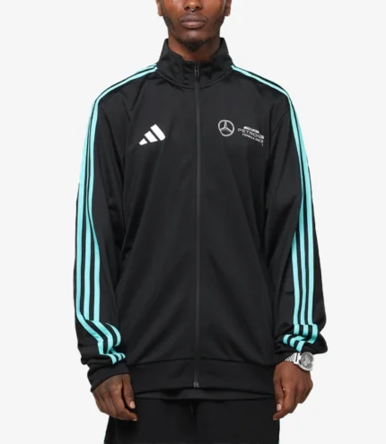 Unisex Adidas x Mercedes-AMG PETRONAS Formula One F1 DNA Black Track Jacket
