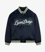 Aime Leon Dore Overlay Navy Blue Varsity Jacket For Unisex