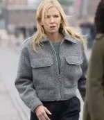 Unisex Amanda Rollins Law and Order SVU 2025 Amanda Rollins Grey Wool Jacket