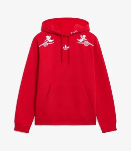Unisex Arsenal Adidas x Places + Faces 2025-26 Pullover Fleece Red Hoodie