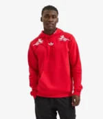 Arsenal Adidas x Places + Faces 2025-26 Pullover Fleece Red Hoodie