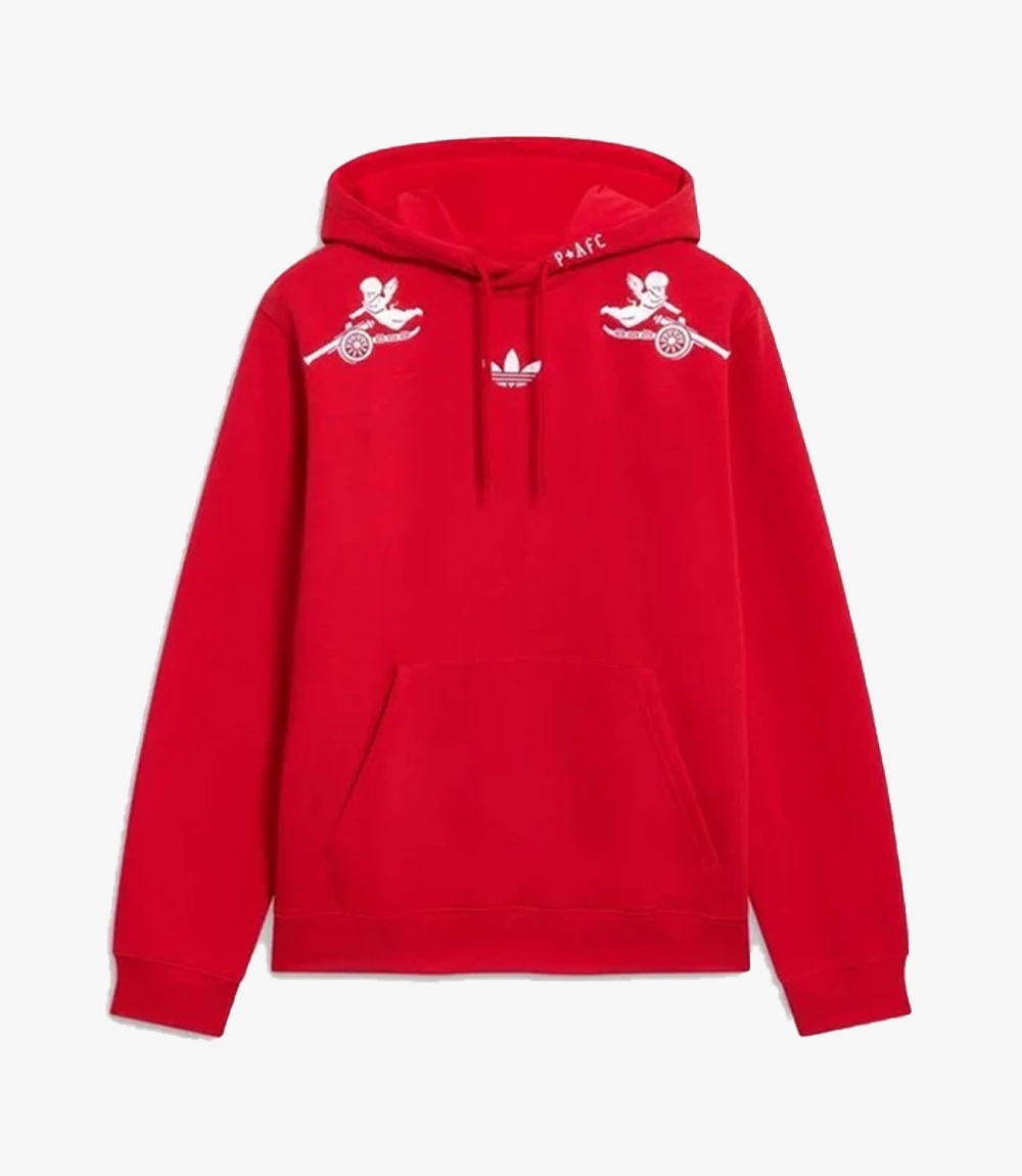 Arsenal Adidas x Places + Faces 2025-26 Pullover Fleece Red Hoodie Unisex Arsenal Adidas x Places + Faces 2025-26 Pullover Fleece Red Hoodie