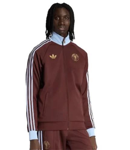 Aston Villa Brown Adidas Track Jacket