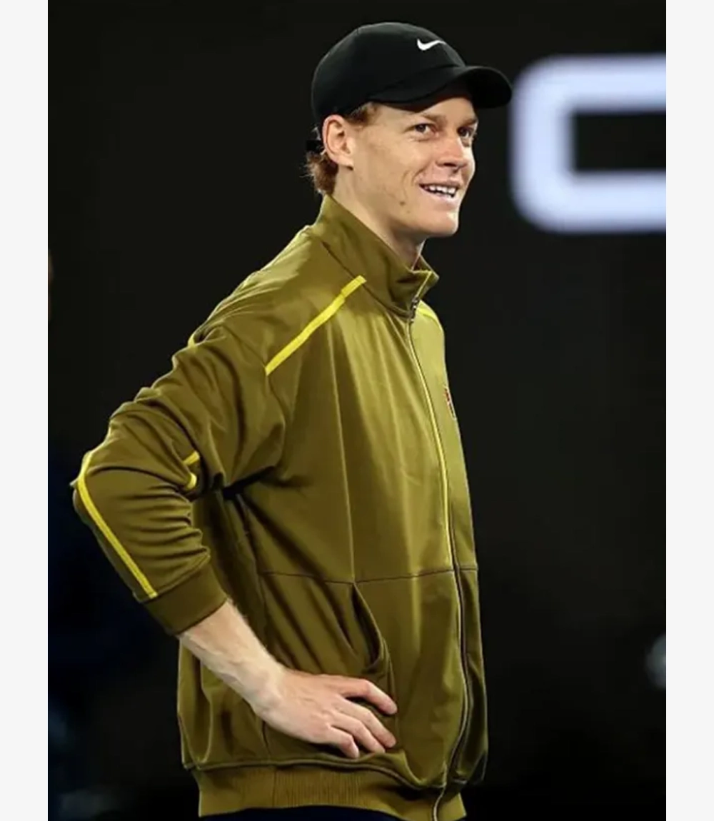 Australian Open 2026 Jannik Sinner Green Track Jacket Australian Open 2026 Jannik Sinner Green Track Jacket For Unisex