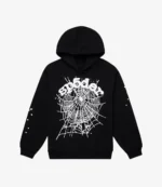 Unisex Black and White Sp5der Pullover Hoodie