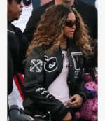 Blue Ivy Super Bowl 2026 Black Varsity Jacket