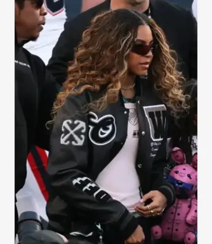 Blue Ivy Super Bowl 2026 Black Varsity Jacket