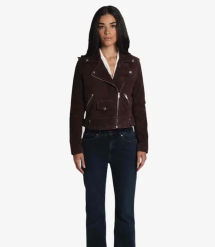 Bod And Christensen Brown Suede Leather Jacket