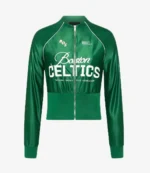 Unisex Boston Celtics Off Season NBA Kelly Green Cropped Track Jacket
