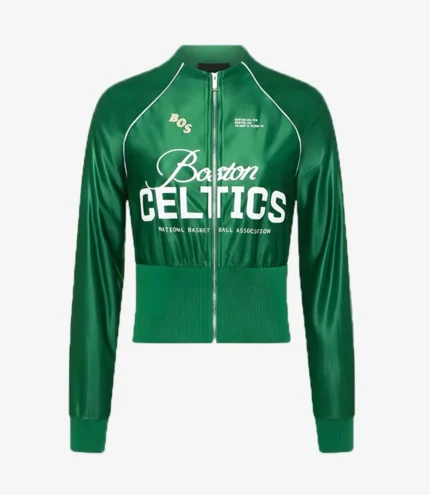 Unisex Boston Celtics Off Season NBA Kelly Green Cropped Track Jacket