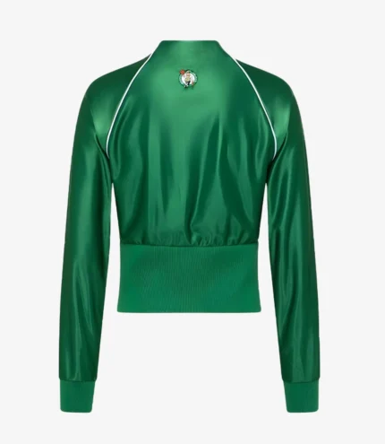 Boston Celtics Off Season NBA Kelly Green Cropped Track Jacket