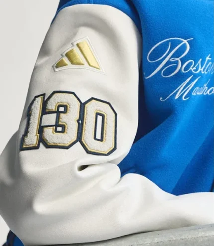 Boston Marathon 26 Blue & White Wool Varsity Jacket
