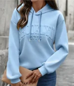 Broolyn Embossed Oversized Print Hoodie