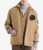 CM Punk Chicago Blackhawks Cashmere Oversized Full-Snap Jacket