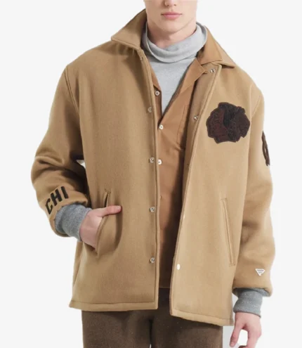 CM Punk Chicago Blackhawks Cashmere Oversized Full-Snap Jacket