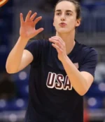 Caitlin Clark USA 2026 World Cup Qualifying Tournament Blue T-Shirt