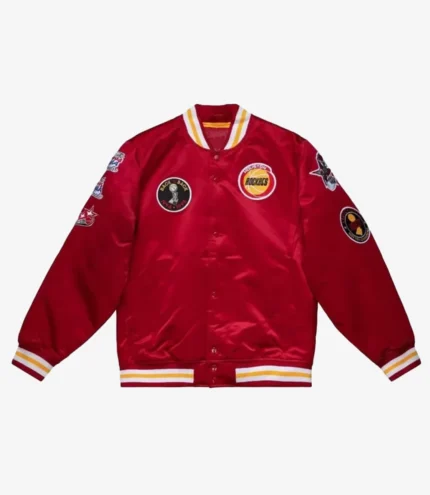 Champ City Houston Rockets Satin Red Jacket For Unisex