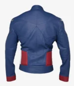 Chris Evans Captain America The Avengers Blue Leather Jacket