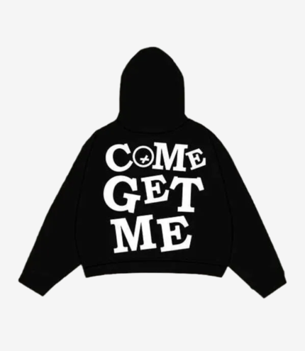 Come Get Me Quiet Racing Black Pullover Hoodie
