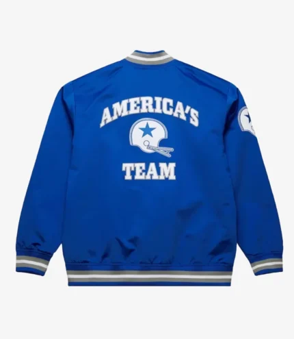 Dallas Cowboys Double Down Royal Satin Jacket