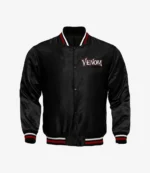 Eddie Brock Venom Black Varsity Letterman Jacket For Unisex