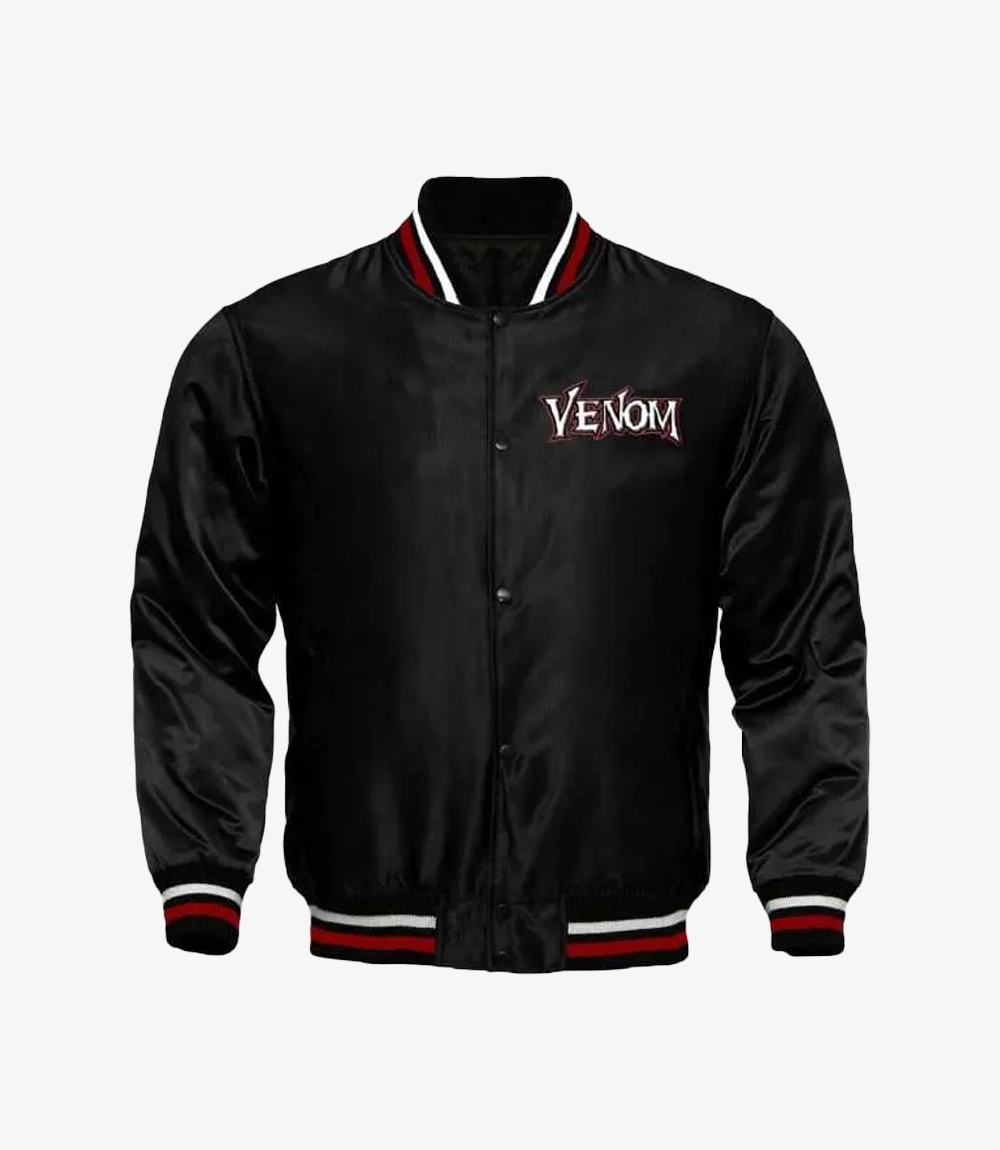 Eddie Brock Venom Black Varsity Letterman Jacket Eddie Brock Venom Black Varsity Letterman Jacket For Unisex