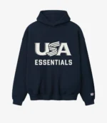 Unisex Essentials Fear of God 2026 USA Baseball Sport Fleece Pullover Hoodie