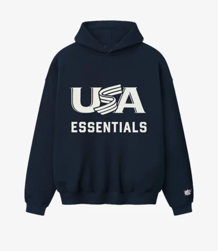 Unisex Essentials Fear of God 2026 USA Baseball Sport Fleece Pullover Hoodie