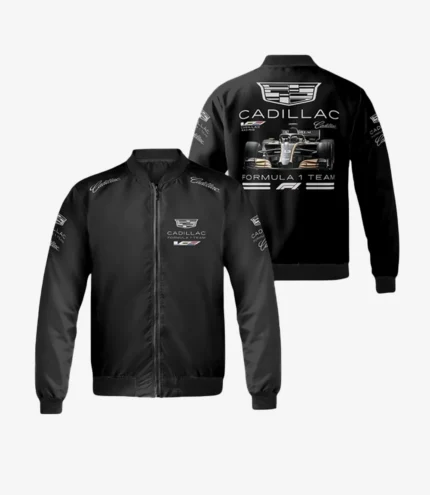 Unisex FORMULA 1 Team Cadillac Black Racing Bomber Jacket