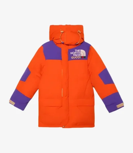 Gucci x The North Face Down Orange Jacket For Unisex