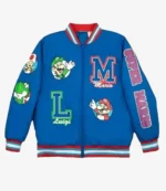 Unisex Here We Go Super Mario Limited Edition Blue Bomber Jacket