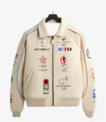 Unisex Kith x AVIREX Olympics Heritage Leather Bomber Jacket