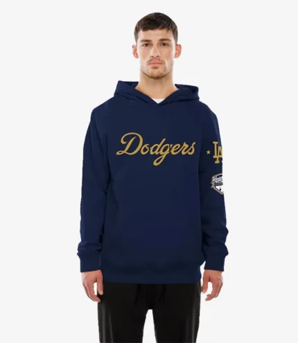 Unisex Los Angeles Dodgers New Era Navy 2026 Gold Collection Logo Hoodie
