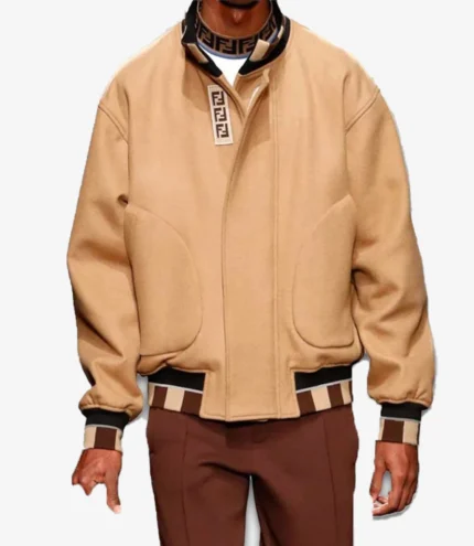 Unisex Michael Rainey Jr. Tariq St Patrick Power Book II Ghost Brown Wool Jacket