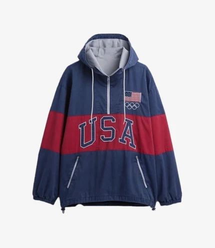 Milano Cortina 2026 Winter Olympics Gap Team USA Navy Oversized Anorak Jacket