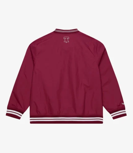 Mitchell & Ness Philadelphia Phillies Burgundy Insignia Nylon Pullover Sweatshirt