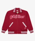 Unisex Mitchell & Ness Philadelphia Phillies Burgundy Playoff Win Full-Zip Jacket