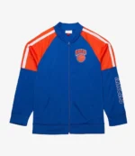 Ny Knicks Color Blocked Full-zip Track Jacket For Unisex